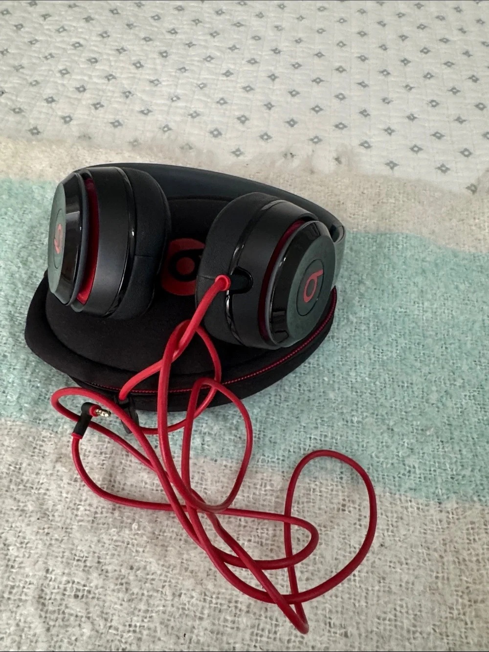 Beats On-Ear Headphones with Carry Case - Black and Red